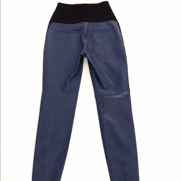 Roberto Rodriguez Leather Side Zip Leggings Sz 0